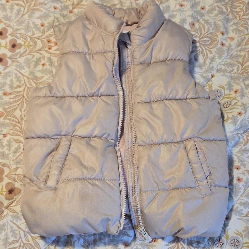 Old Navy Light Tan Puffer Vest for Kids